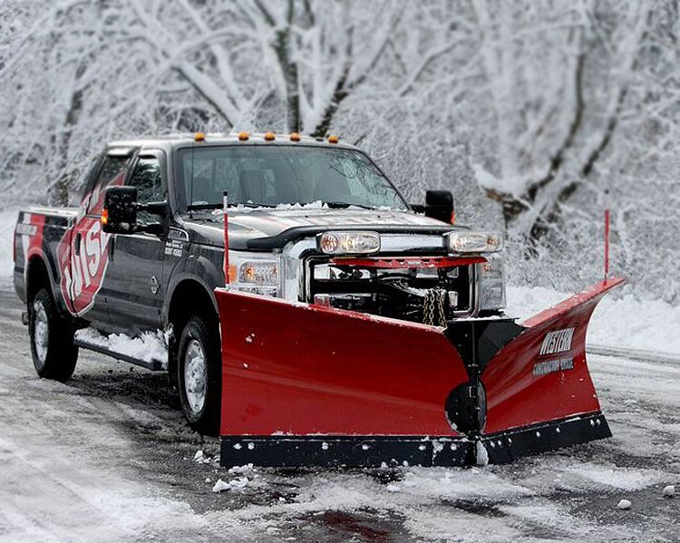 pickup truck with western mvp 3 snow plow